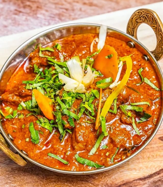 Rich aromatic lamb curry at Angel Indian Restaurant Jackson Heights Queens New York